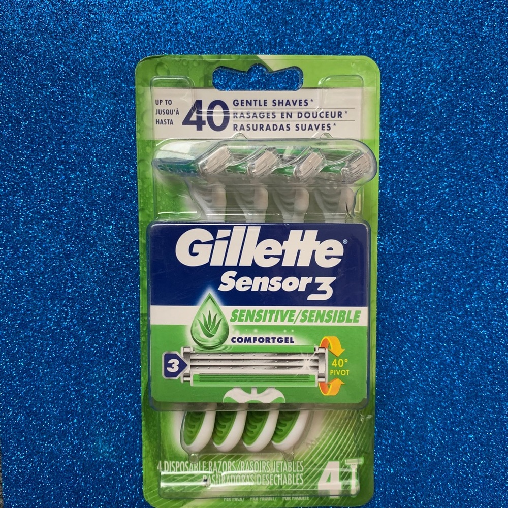 3 packs of gillette sensor 3 razors